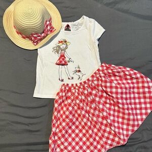 Max Studio Girls’ Red Gingham Outfit